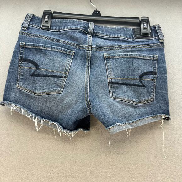 American Eagle Women's Denim Shortie Shorts Size 6 Super Stretch Summer Basics - Picture 7 of 15
